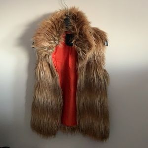JACK | brown faux fur vest